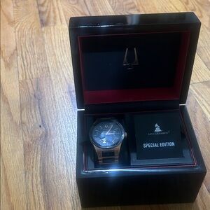 NWT Bulova Black and Rose Gold Men's Watch